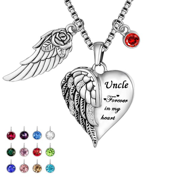 Forever in my heart with 12 Birthstones Cremation Jewelry Keepsake