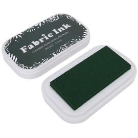 Ink Pads for Stamping, Fabric Ink Pads for Stamping Clothing Permanent, Restore Style Sponge Colored Ink Pad DIY Accessories for Rubber Stamp Paper Cloth (BD-263 forest green)