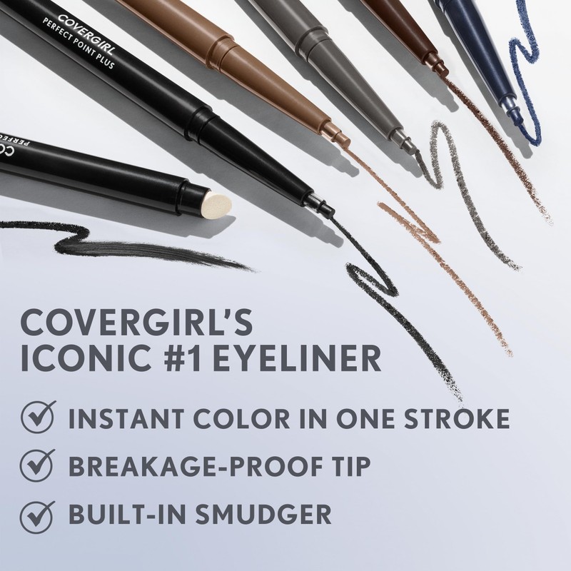 COVERGIRL Queen Collection Perfect Point Plus Eyeliner, Midnight Blue 220,
