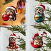 Fivtsme Christmas Tree Cat Pendants, Pack of 10 Cute Cats