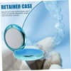 minkissy Portable Dental Orthodontic Retainer Case Small Compact Material Storage