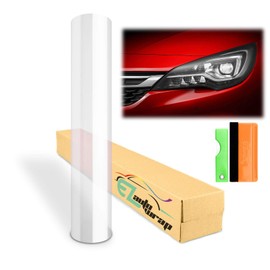 12"x36" Tint Clear Glossy Transparent Car Auto Vehicle Headlight Taillight Fog Light Side Marker Tint Vinyl Wrap Film Sheet DIY Self Adhesive Free Tool Kit