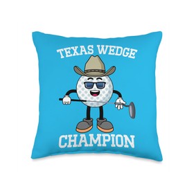 Golf Putter Texas Wedge Golf Club Texas Cowboy Country Club Throw Pillow