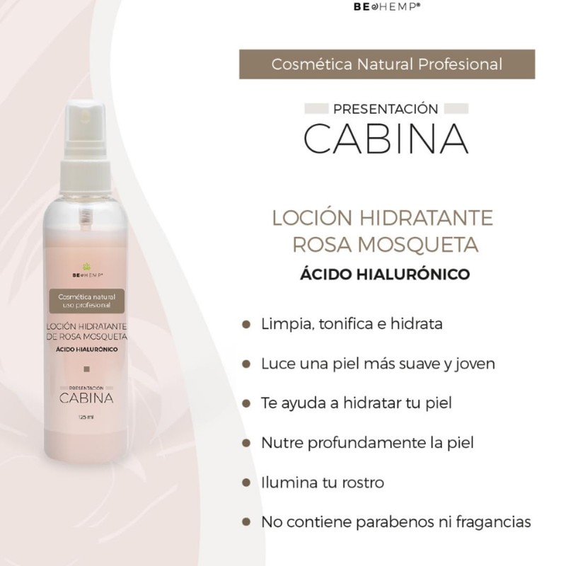 Kit 4 lociones, balanceador ph, astringente, rosas, azuleno Beohemp