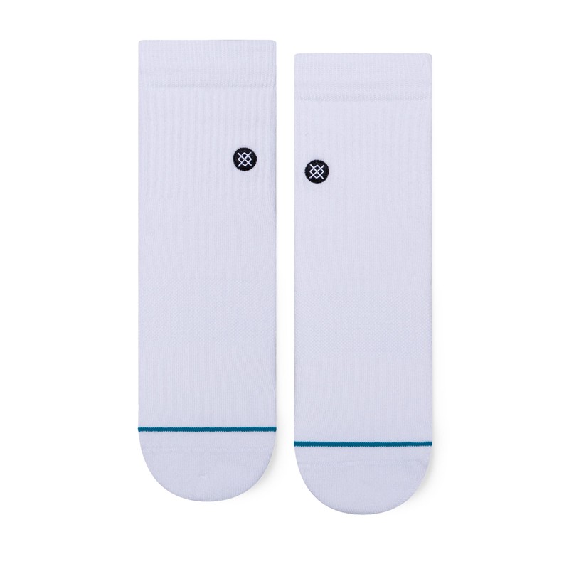 Stance Men's ICON QUARTER 3 PACK Socks, WHITE (01001)