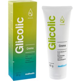 Glicolic Crema Hidratante Facial y Restaurador Cutáneo Mejora Textura, Luminosidad, Apariencia de Manchas y Signos de Envejecimiento Ácido Glicólico Ideal para Pieles Secas Máxima Humectación hasta por 24 hrs Tubo con 60g
