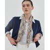 Hazzys Women's Accessories [Jardin] Toile de Jouy Pink Pleated Scarf