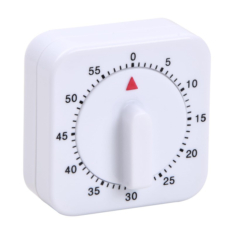 Kioiner Mechanical Kitchen Timer, 60 Minute Countdown Timer, Square Visual