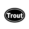 WickedGoodz Black Trout Vinyl Decal - Fishing Bumper Sticker -