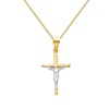 The World Jewelry Center 14k Real Two Tone Gold Jesus