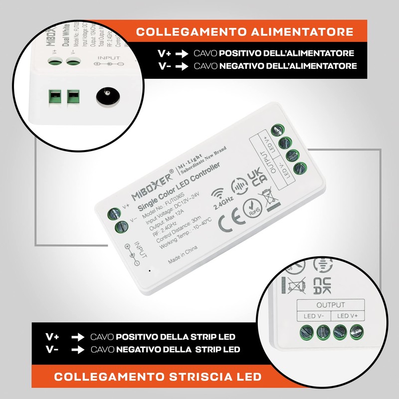 Mi Light MiBoxer FUT036S Mini RF receiver Single