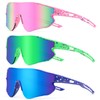 YuJian 3 pack Kids Sunglasses Youth Baseball Sunglasses for Boys