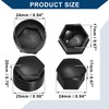 Hihaha Wheel Lug Nut Covers/for Car/Plastic / 1 Set Black