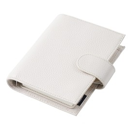 Moterm Pocket Regular Rings Planner - Genuine Leather Binder Organiser (Pebble Cream, 19 mm Ring), LN117-A7-LZ-WE