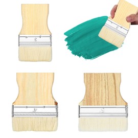 3 Pcs Paint Brush, Wooden Handle Soft Bristles Oil Paint Brushes, Durable Large Paint Brush,Flat Artist Painting Brush, for Oil and Acrylic Paints