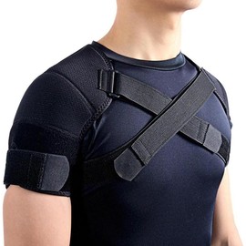 Double Shoulder Support Brace Strap Wrap Neoprene Protector,L Healthcare Tool - Size: Large (Pack of 1)