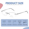 UXAOSVME Rimless Transition Photochromic Bifocal Reading Glasses For Men and