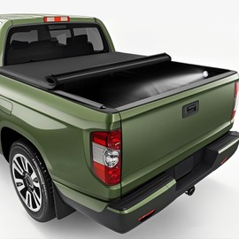 Soft Roll Up Truck Bed Tonneau Cover Compatible with 2017-2025 Honda Ridgeline 5'4" Bed (64.0" Only) Fleetside/Styleside Bed