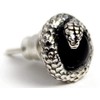 COSUMOSU Black Onyx Snake Reptiles 925 Sterling Silver Stud Earring