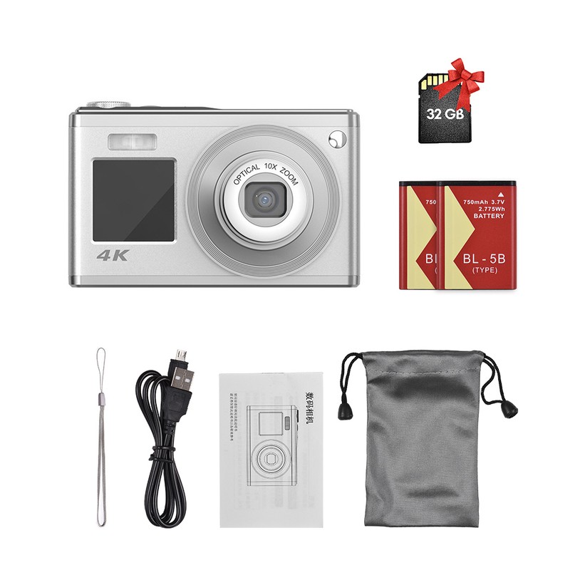 Digital Camera 60MP 4K Video 2.88in IPS Screen 16X Zoom