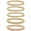 Starain Gold Beaded Bracelets for Women Stackable Gold Bead Ball