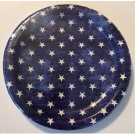 Party Creations Flag Paper Cocktail / Dessert Plates Patriotism Made in USA Fourth July 4th