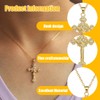 LQIOACU Damen Gold Kreuz Kette, Kreuzkette, Kreuz Kette Gold, Damen