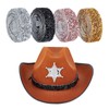 NICENEEDED Hat Band with Glittering Rhinestones Pack of 4 Cowboy