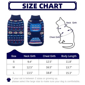 BINGPET Cat Sweater,Cat Outfit Sleeveless Winter Sweater with Snowflake Pattern,Soft Turtleneck Knitted Kitten Puppy Apparel,Cute Winter Pet Clothes for Cold Weather