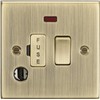 Knightsbridge CS63FAB 13A Switched Fused Spur Unit with Neon & Flex Outlet - Square Edge Antique Brass