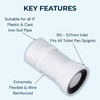 Hulthor Flexible Pan Connector 240-500mm, Universal Toilet Pan Connector for
