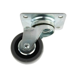 Heavy Duty Castors Set of 4 Diameter 50 mm Hard Rubber Castors with Metal Screw-On Plate