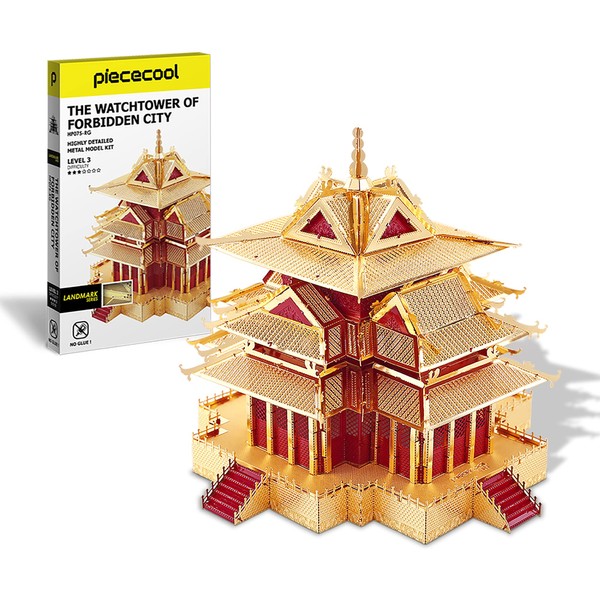 Piececool 3D 3D Puzzle, Metallic Nano Puzzle, Late Palace, Number