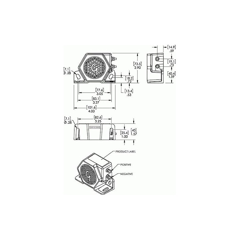 Grote 73040 Electronc Back Up Alarm