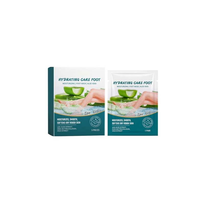 5PCS Aloe Vera Foot Masks, Hightly Hydration for Foot
