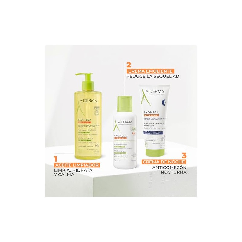 Derma Exomega Control Crema Hidratante Emoliente Noche Piel Atópica 200ml