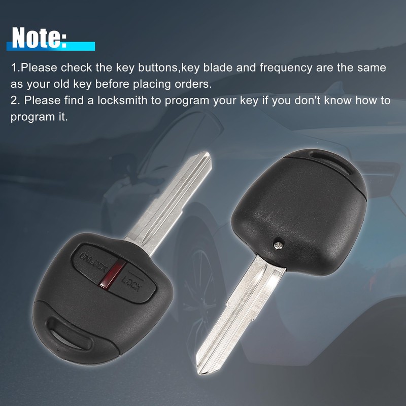 X AUTOHAUX Car Remote Control Key Replacement 3 Buttons 433MHz