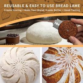 Premium Hand Crafted Bread Lame Sourdough Scoring Tool - Sourdough Starter Kit and Wooden Sour Dough Tools with for Sourdough Slashing - Sourdough Bread Baking Supplies for Bread Baking Gifts