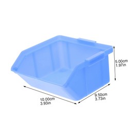 Operitacx 1 Satz Hardware -zubehör -klassifizierungsbox Mülleimer Organisieren Stapelbar Workshop -speicherung Klein Behälter Für Kunststoffteile Fach Aufbewahrungsboxen Pp Blau 6 Stück