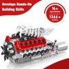 Mould King V12 Engine Model Kit for Adults, 1366 Pcs