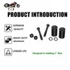 TDZ Black&Chrome 2'' Inch Rise Handlebar Risers Extension For Harley