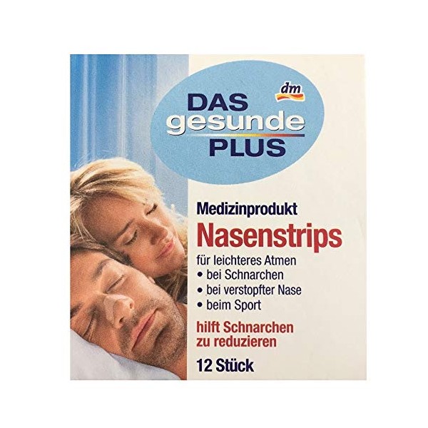 Das gesunde Plus (Mivolis) Nose Strips (Anti-Snoring Plasters) Pack of 12