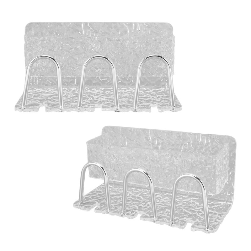 Water Ripple Toothbrush Holder Acrylic Punch Free Wall Mount Toothbrush