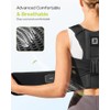 Rakiie Back Brace Posture Corrector Men Women, Cushioned Pads, Gray