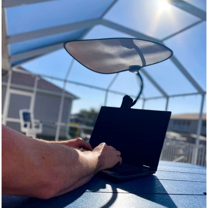 TopShade Laptop Sun Shade - Flexible, Adjustable, and Portable
