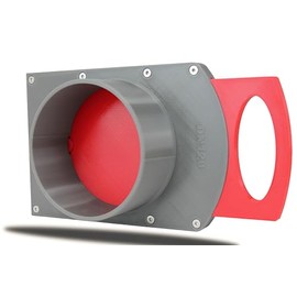 DRUCKKRAFT Blastgate DN120 mm | Air Gate Valve for Extraction System | Ventilation Slider | Air Flow Regulator Workshop | PETG | Made in Germany |