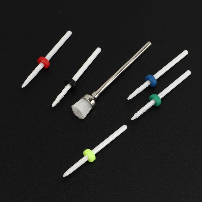 6 Pcs Ceramic Nail Drill Bit Set Drill Bits for