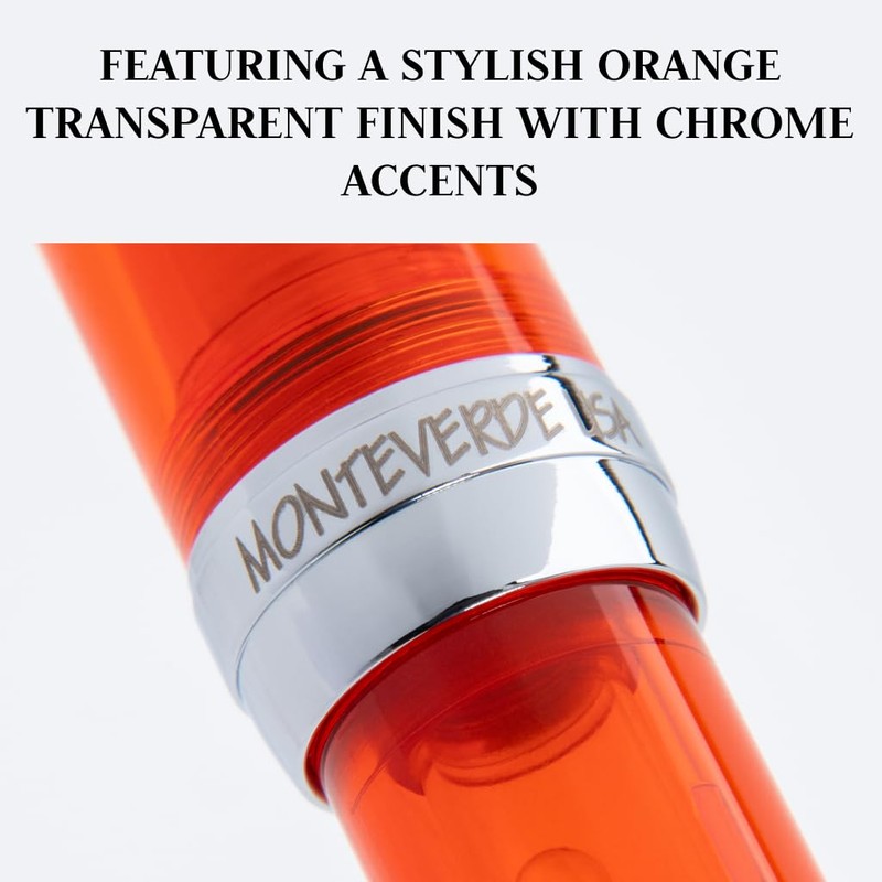 Monteverde USA Monza ID Fountain Pen with Ink Vials (Orange)