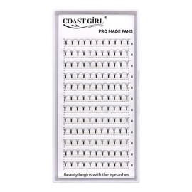 COAST GIRL Premade Fans Eyelash Extensions 3D 4D 5D 6D Short Stem Premade Volume Eyelash Extensions 0.07 Premade Lash Fans C D Curl 8-15mm Handmade Volume Lashes Very Suitable For Beginners And Professional Lash Artists (6D D Curl, 9mm)