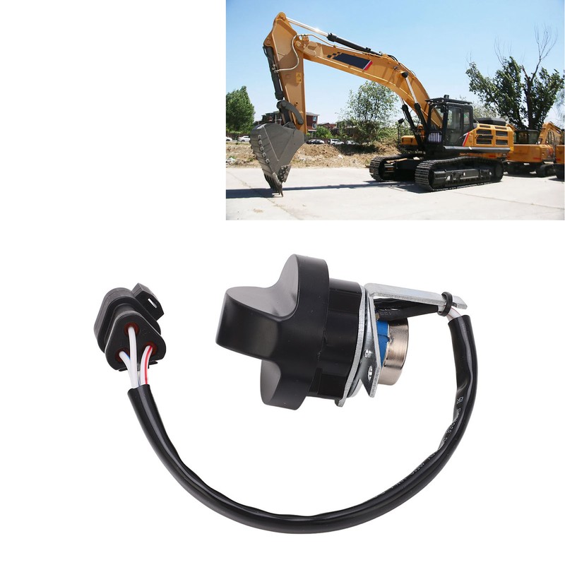 3 Pins Excavator Throttle Motor Knob Switch Triangular Plug Replacement
